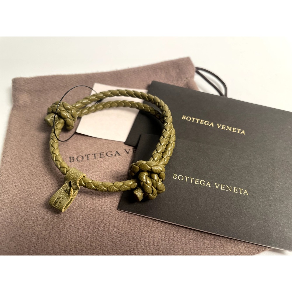 New Bottega Veneta Intrecciato‎ Bracelet  Leather Mud Men's Women's Freesize